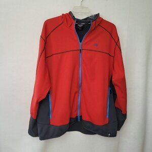 Solaris Jacket Mens 3XB Red Full Zip Hooded‎ Lightweight Softshell Zip Pockets